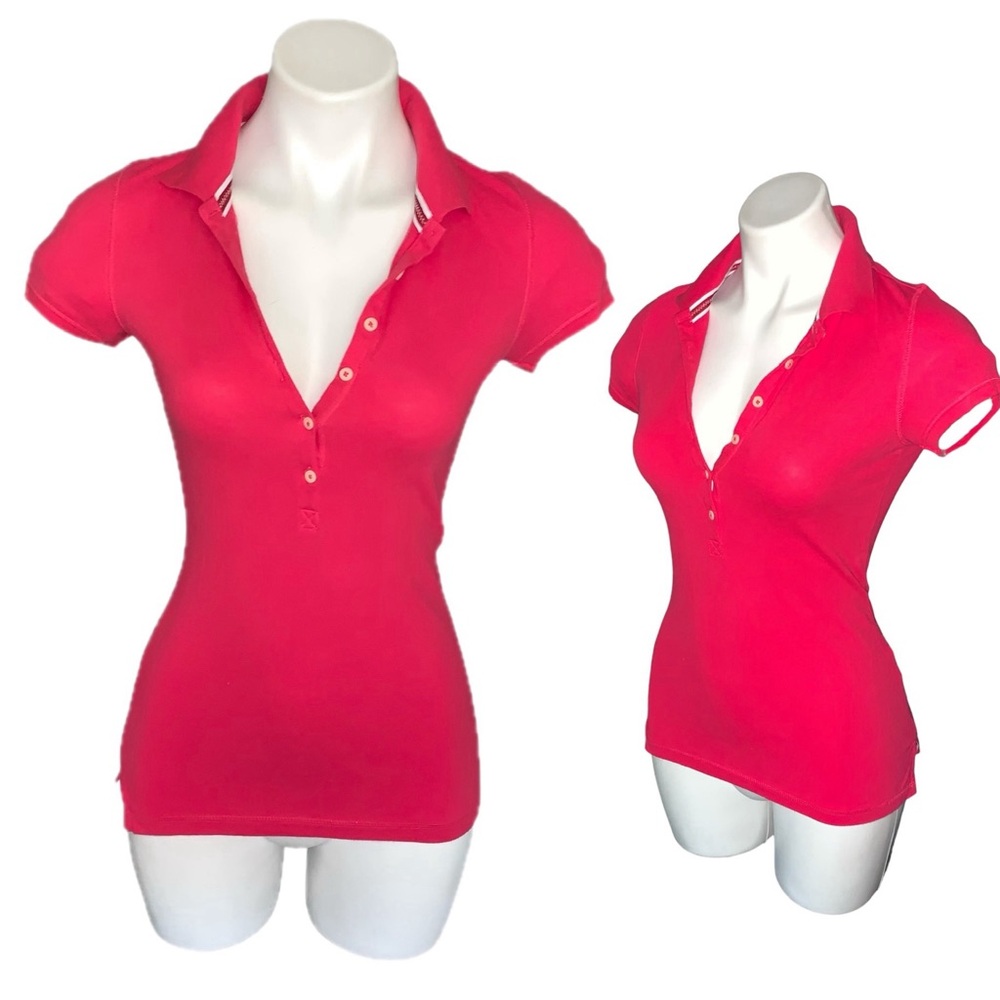 Mossimo Y2K Stretch Retro Polo Shirt Preppy